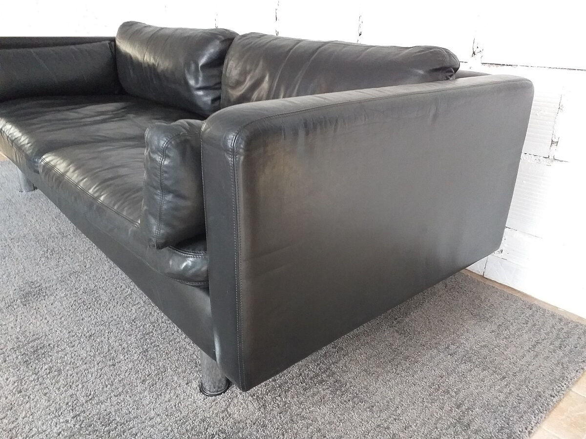 Jorgensen vintage 60s Scandinavian leather sofa