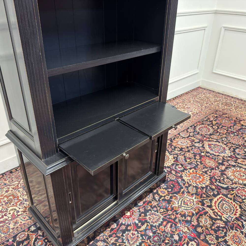 Classic English Black Bookcase