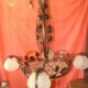 four-armed wrought iron chandelier from the "Art Deco" period (1925)