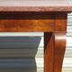 Console époque Restauration, style  Charles X en noyer avec marbre griotte