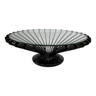 Round Metal and Glass Coffee Table