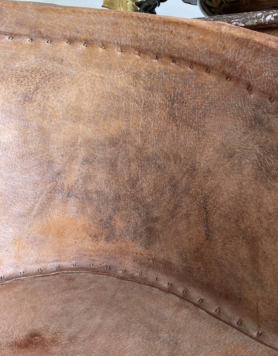 Equipale leather armchair, folk art - Mexico, 1970s