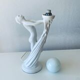 Lampe danseuse nue en céramique