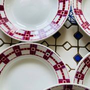 X7 assiettes creuses en faïence Stuart Moulin des loup- retro-cuisine- vintage