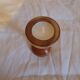 Vintage turned wooden candle holder