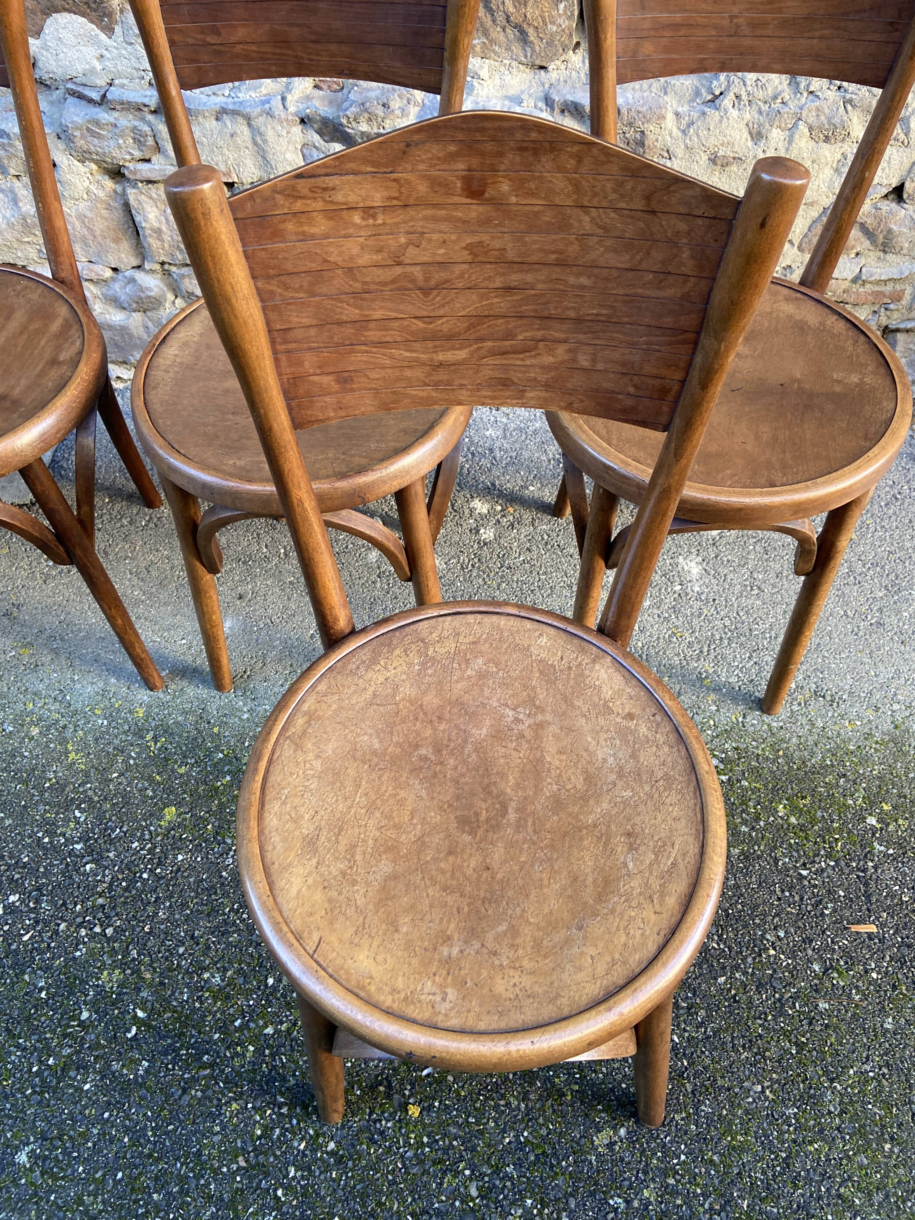 6 chaises bistrot café viennoise austria 1920s style Thonet bois courbé