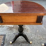 Coiffeuse triptyque vintage 1960s en acajou– signée G. Blouin Nantes