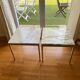 Pair of white marble coffee tables Florence Knoll