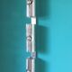 Long "SpaceAge" wall lamp in brushed aluminum. France 1970