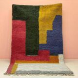 Handmade Beni Ouraine rug, traditional craftsmanship, size 100 x 200 cm