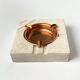 Brutalist ashtray by Fratelli Mannelli, travertine, Italy, circa 1970s