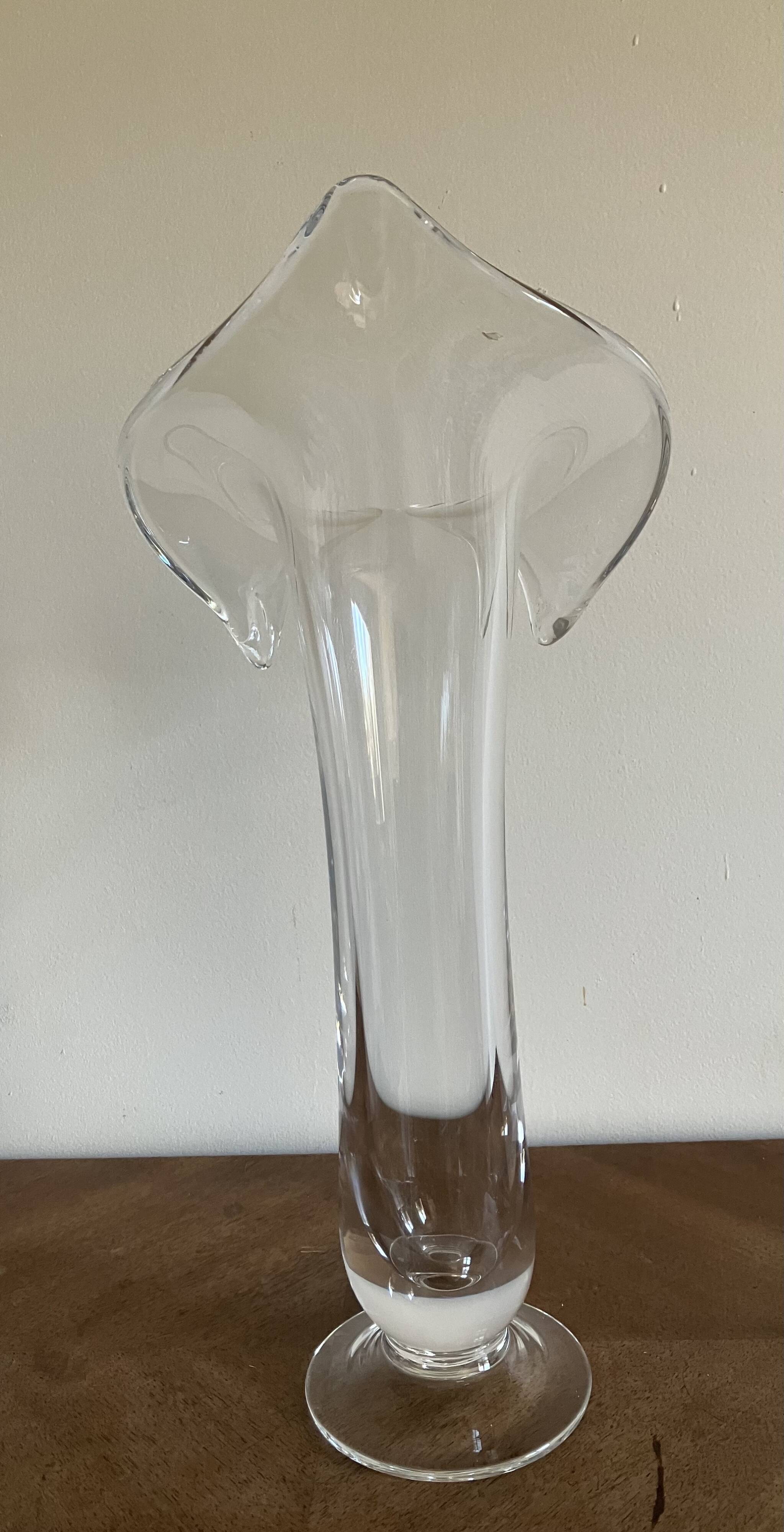 Vase tulipe en verre