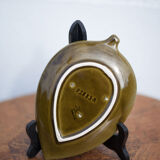 Service ceramic dishes Secla Portugal x 6,retro olive ceramic leaf dish, presentation