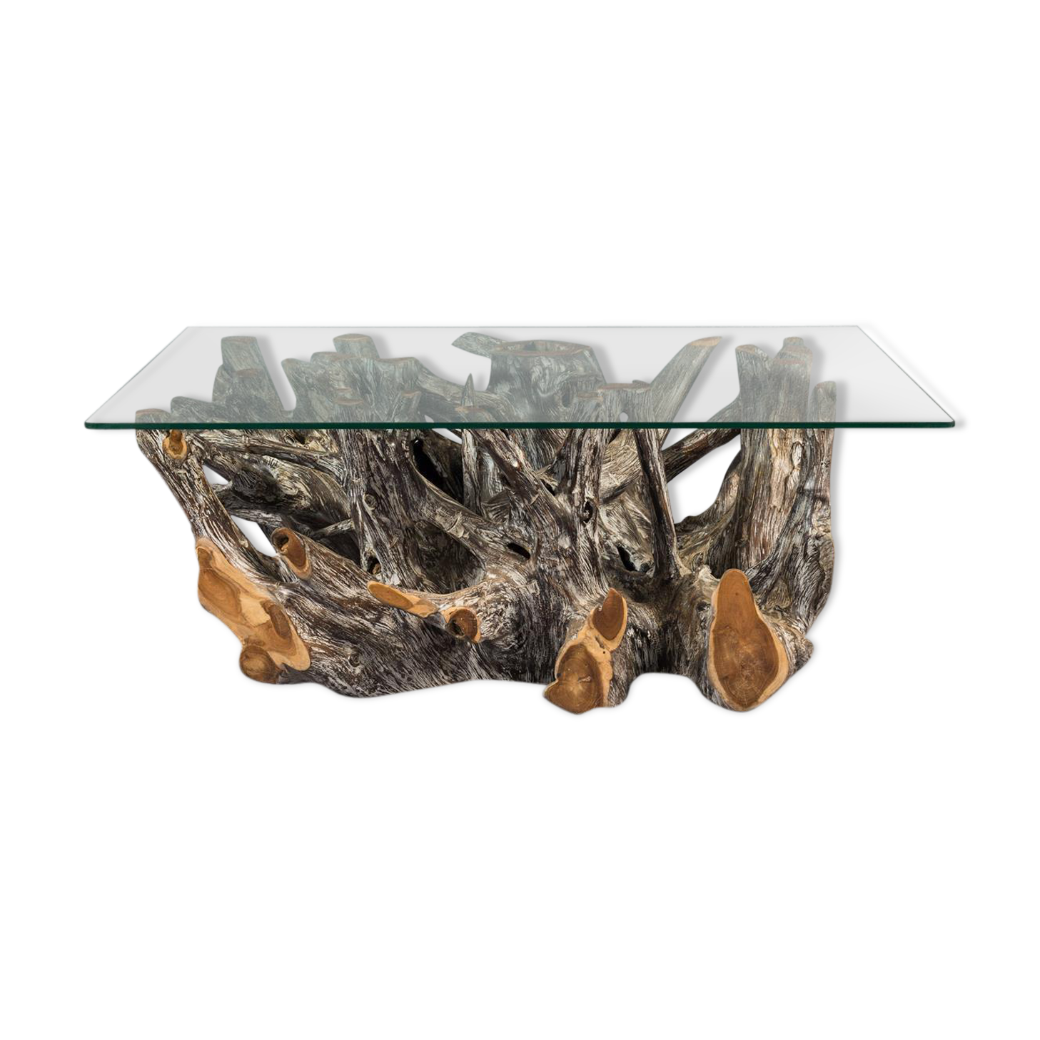 Natural wood coffee table