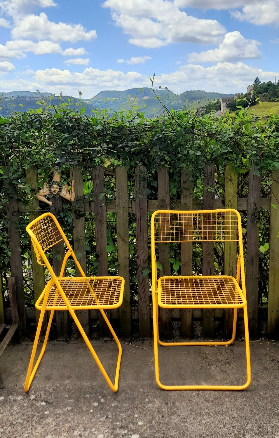 Pair of folding chairs Ted Net N.Gamelgaard 80s