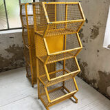 Industrial storage shelves yellow
