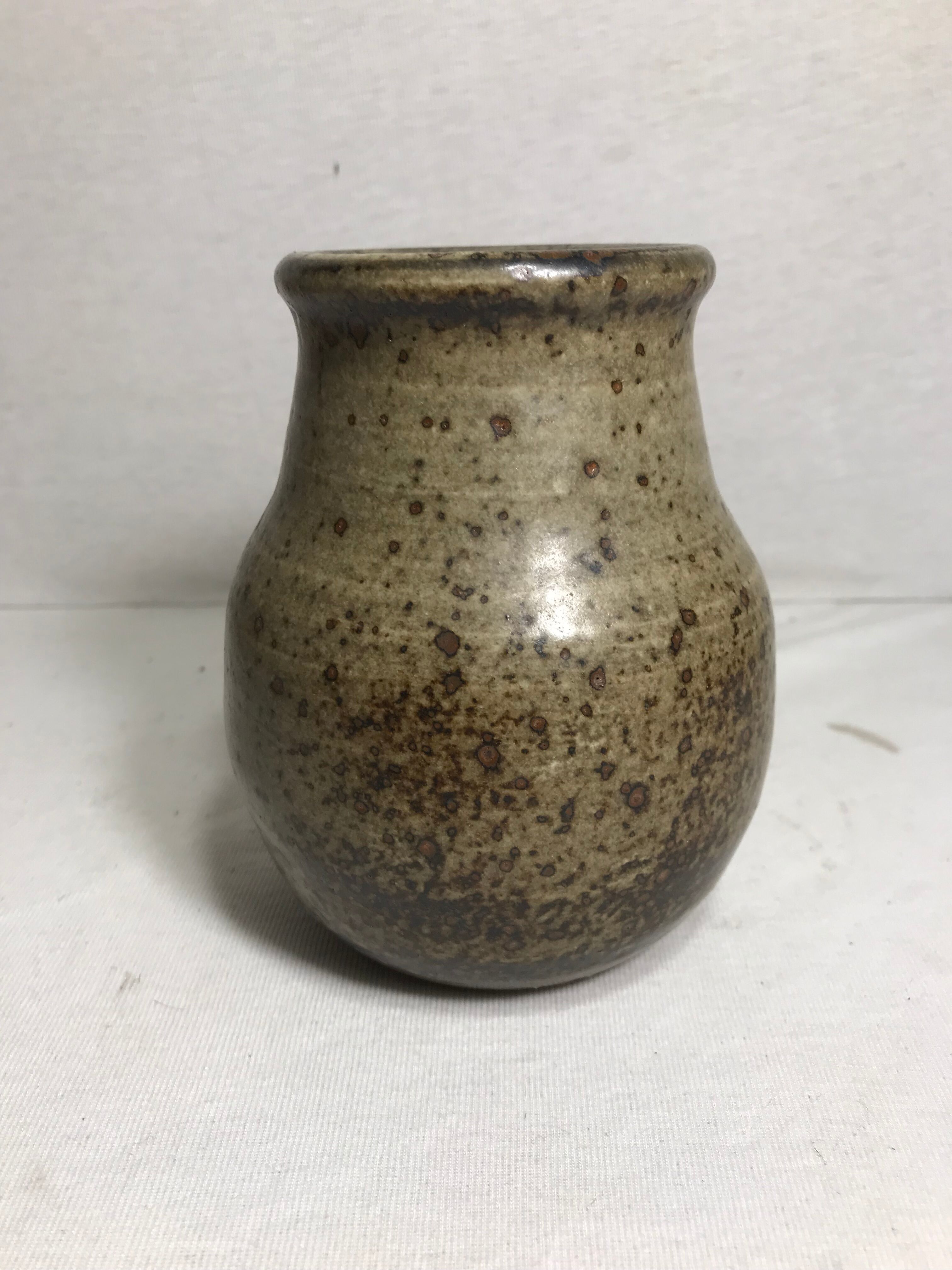 Old ceramic stoneware vase Villenauxe Jean Tessier, 78