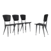 Ensemble de 4 chaises de salle à manger T38 par Studio Archirivolto pour Fasem, Italie, années 1980.