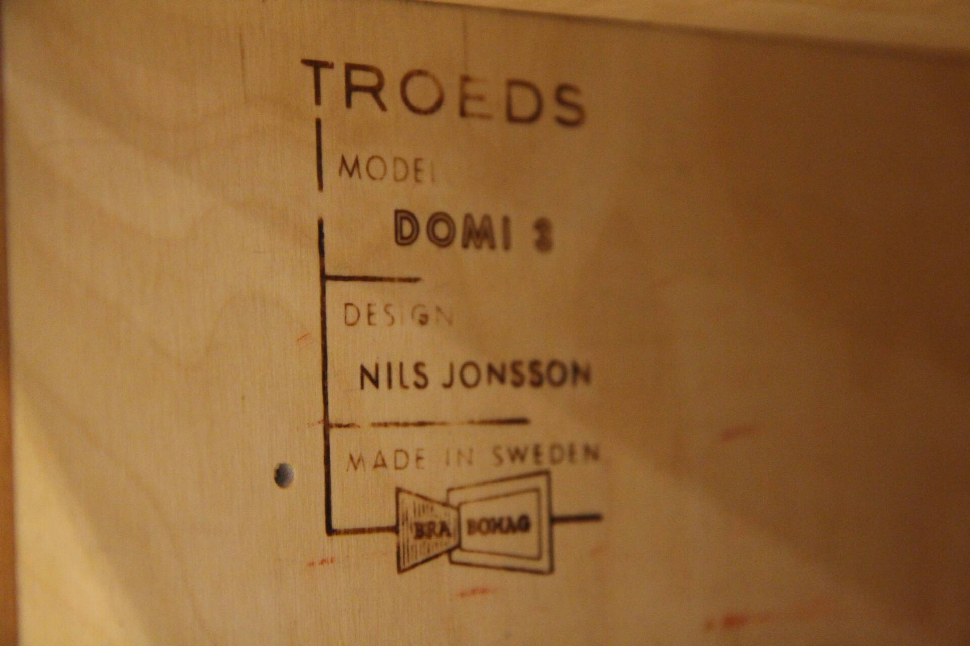Secretary "Domi 3", Nils Jonssons, Troeds, Sweden, 1960