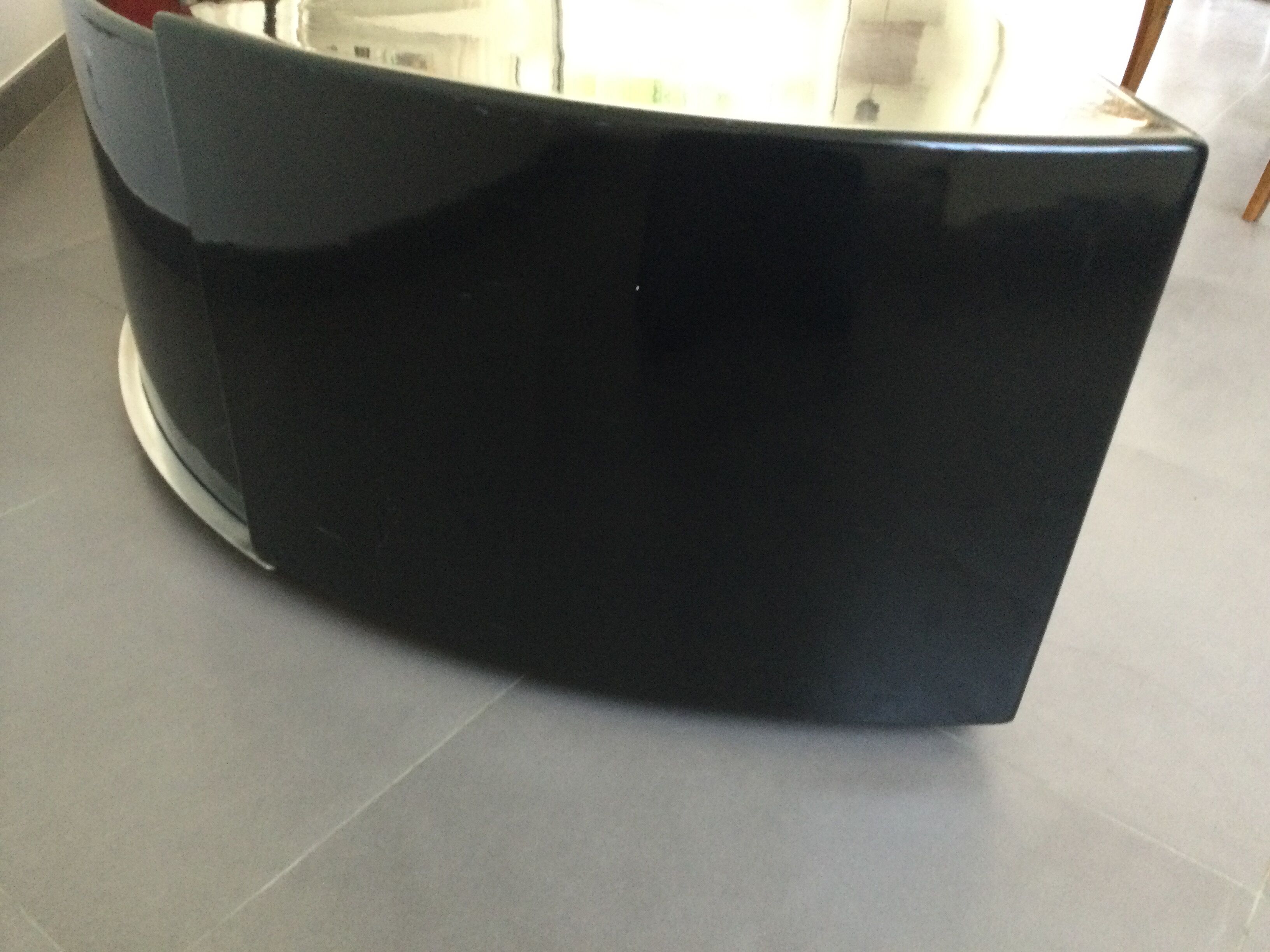 Canapé gradual lounge cuir noir Cini Boeri - knoll/gavina