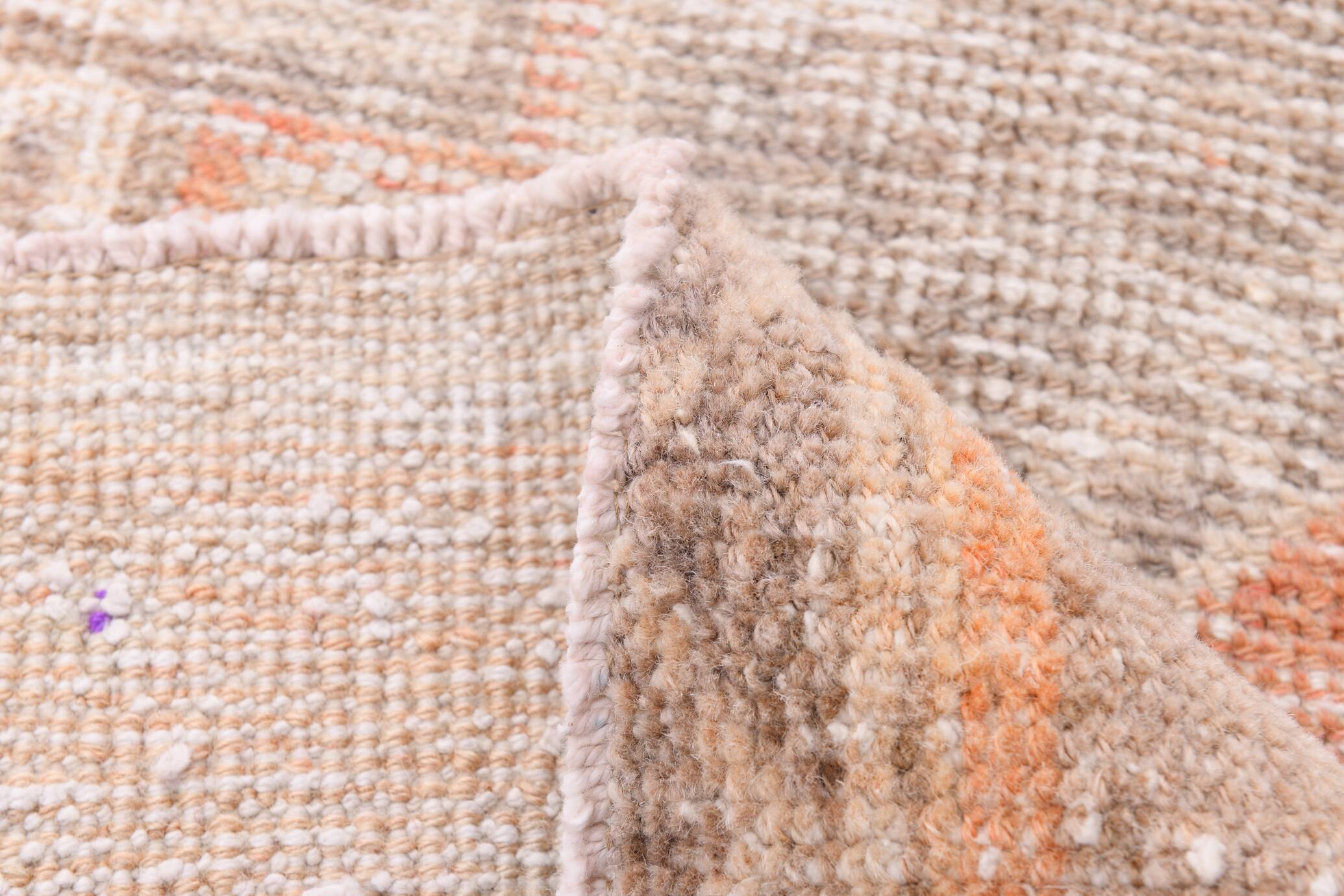 3x12 Pale Red & Brown Vintage Runner Rug, 82x336Cm