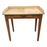 Workshop table - Small counter - Vintage solid wood desk