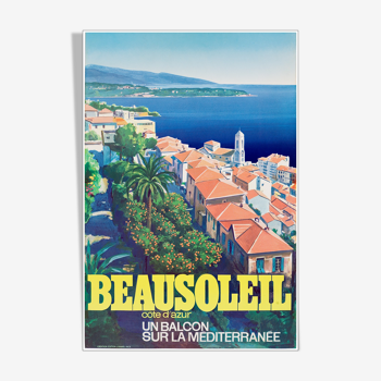 Vintage poster, Beautiful sun Côte d'Azur