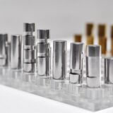 Modernist French Acrylic Glass Chess Set, 1970s, Set of 17