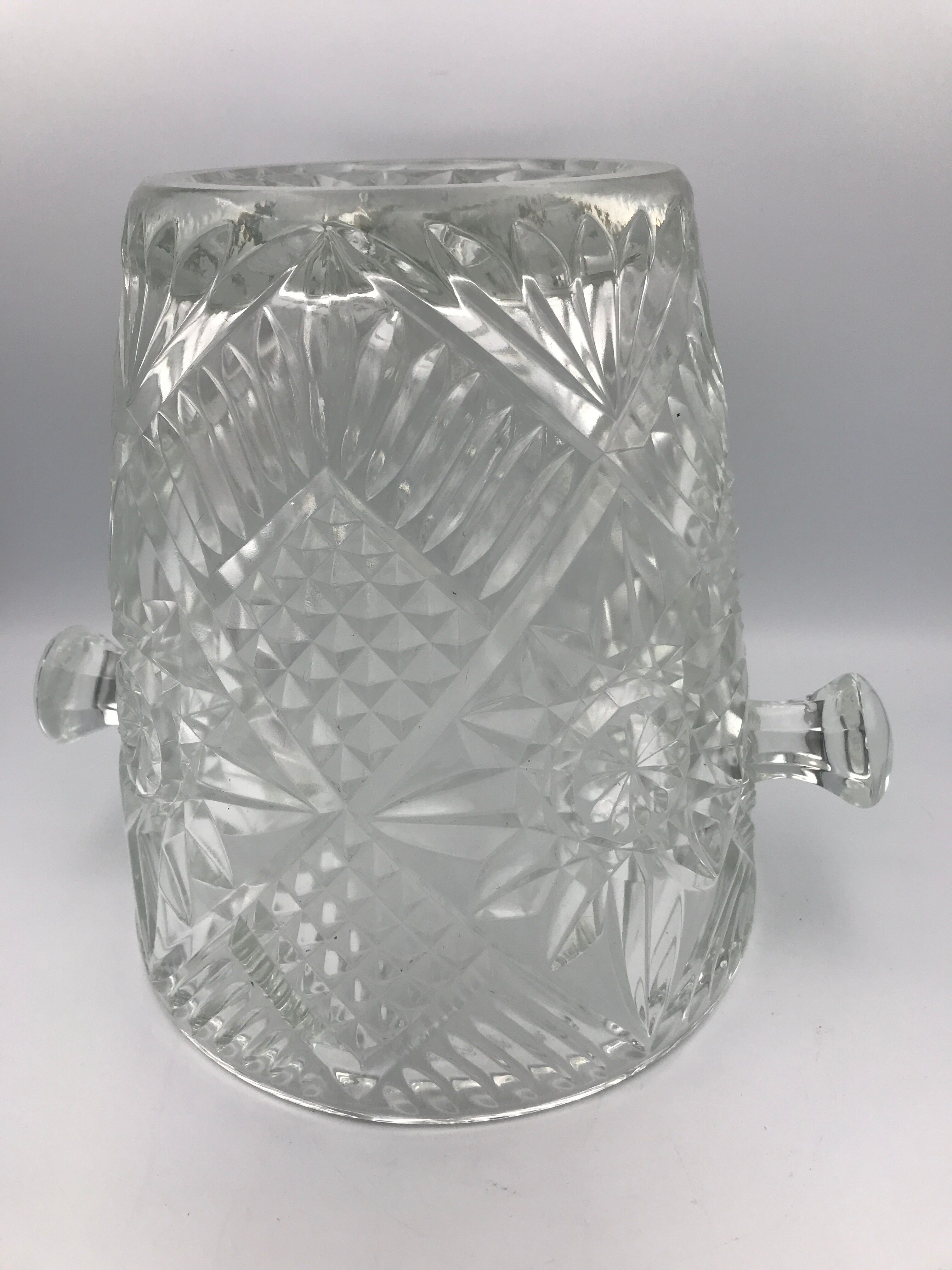 Champagne bucket in glass or crystal called bohemian