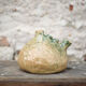 Vintage glazed ceramic soliflore, La Borne pottery, countryside, brutalist.