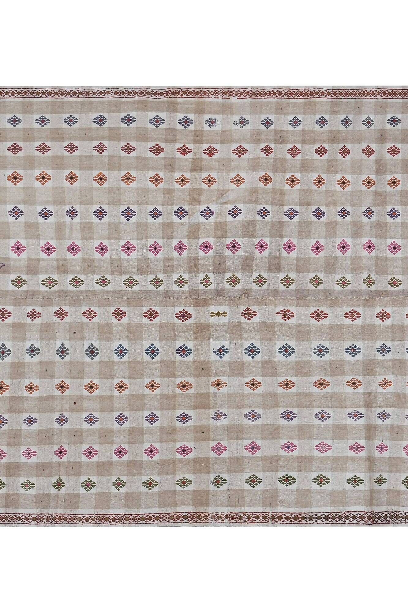 Vintage Turkish kilim handwoven 183x250 cm