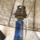 Ceramic lamp and wool