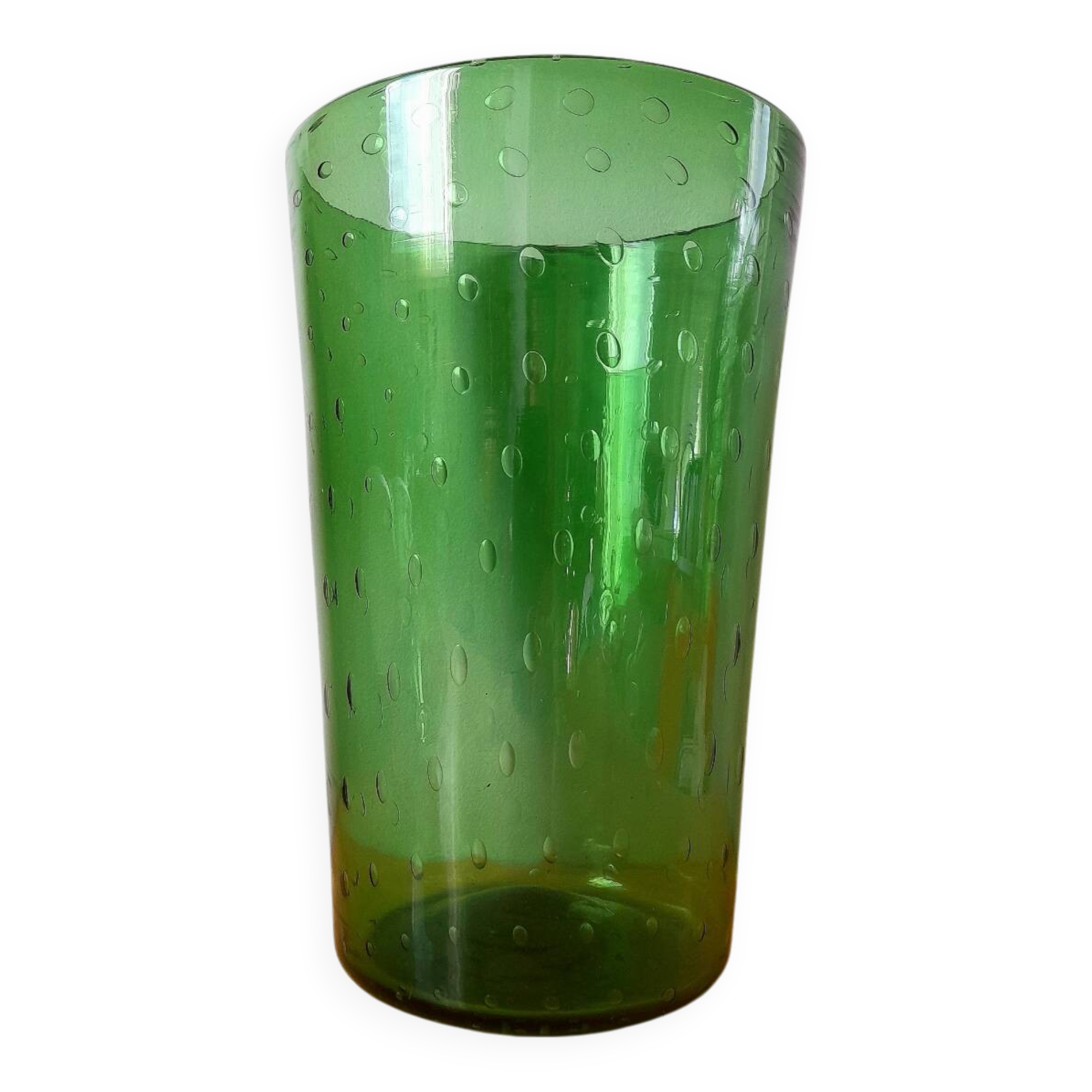 Vase en verre bullé Empoli ,1960.
