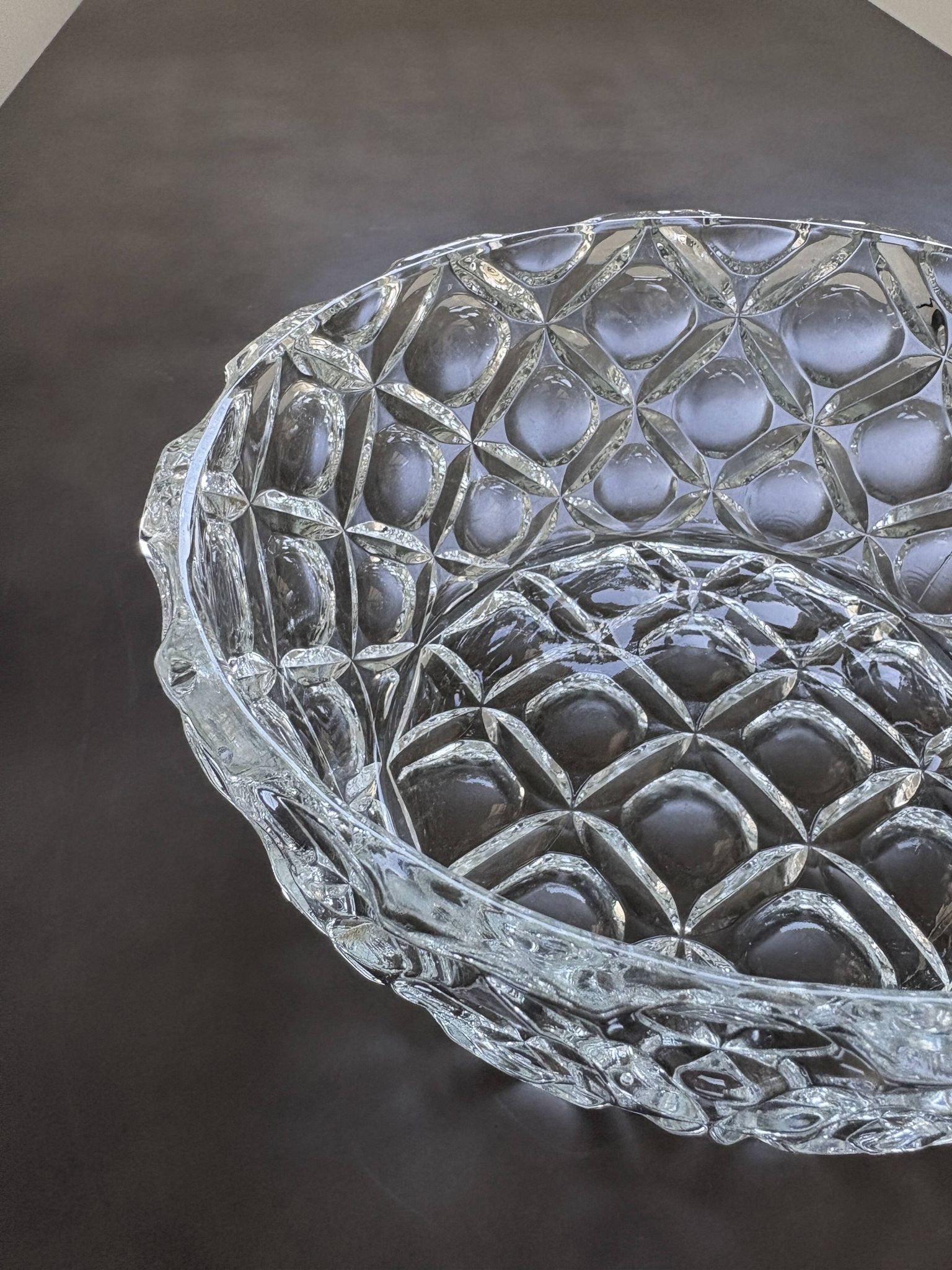 Crystal salad bowl