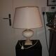 lampe moderniste circa 1970 en travertin et tôle laquée