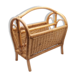 Magazine rack wicker and rattan