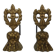 Pair of bronze fire dogs with lion paws. Early 20th century.