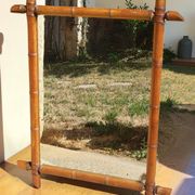 Wooden mirror turned in a bamboo style 58*73 cm