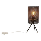 Lampe de table Pilastro moderniste hollandaise en métal perforé par Tjerk Reijenga