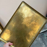 Hammered brass tray