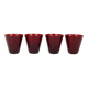 Four Kartio drinking glasses by Kaj Franck, mid-century style, from Nuutajärvi Nottsjö, Finland.