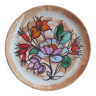 Terracotta plate floral decoration