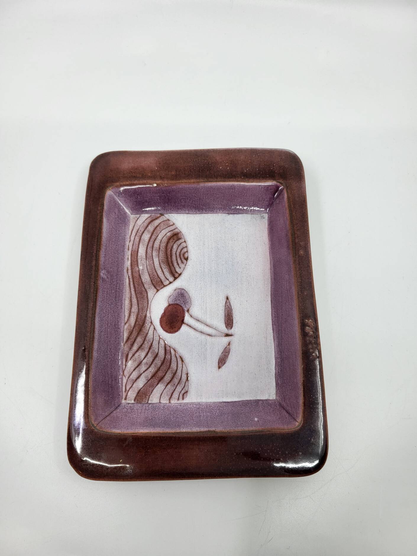 Pocket vase by Robert & Jean Cloutier in French ceramic, 1950s vintage.