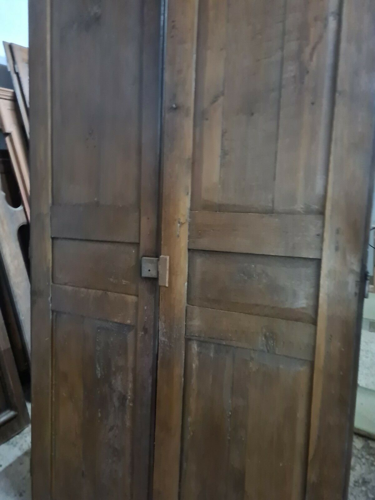 Pair of oak closet doors