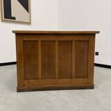 Oak and veneer counter or desk
