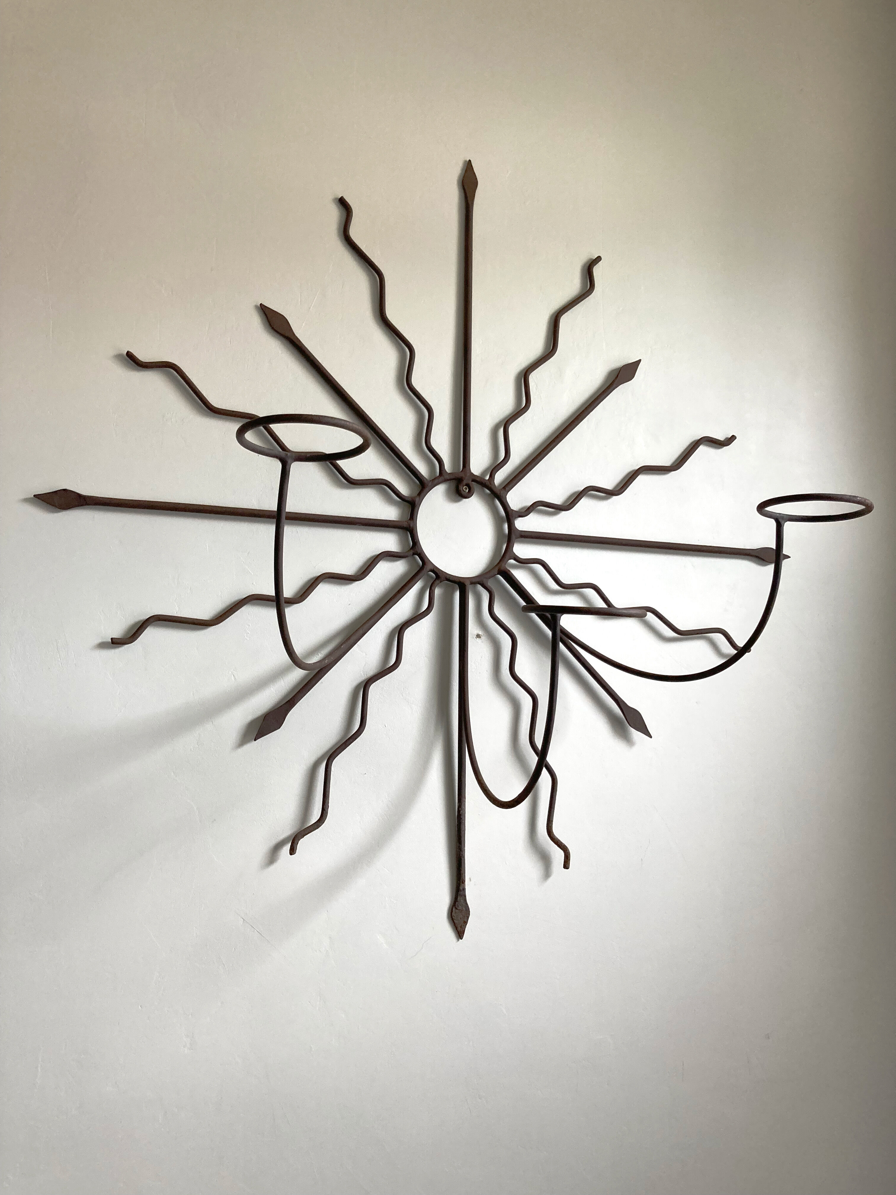 Wrought iron wall plant door