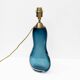 Pair of Italian Mid-Century Blue Murano Sommerso Glass Table Lamp