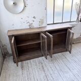 Enfilade display cabinet, solid oak, 1920.