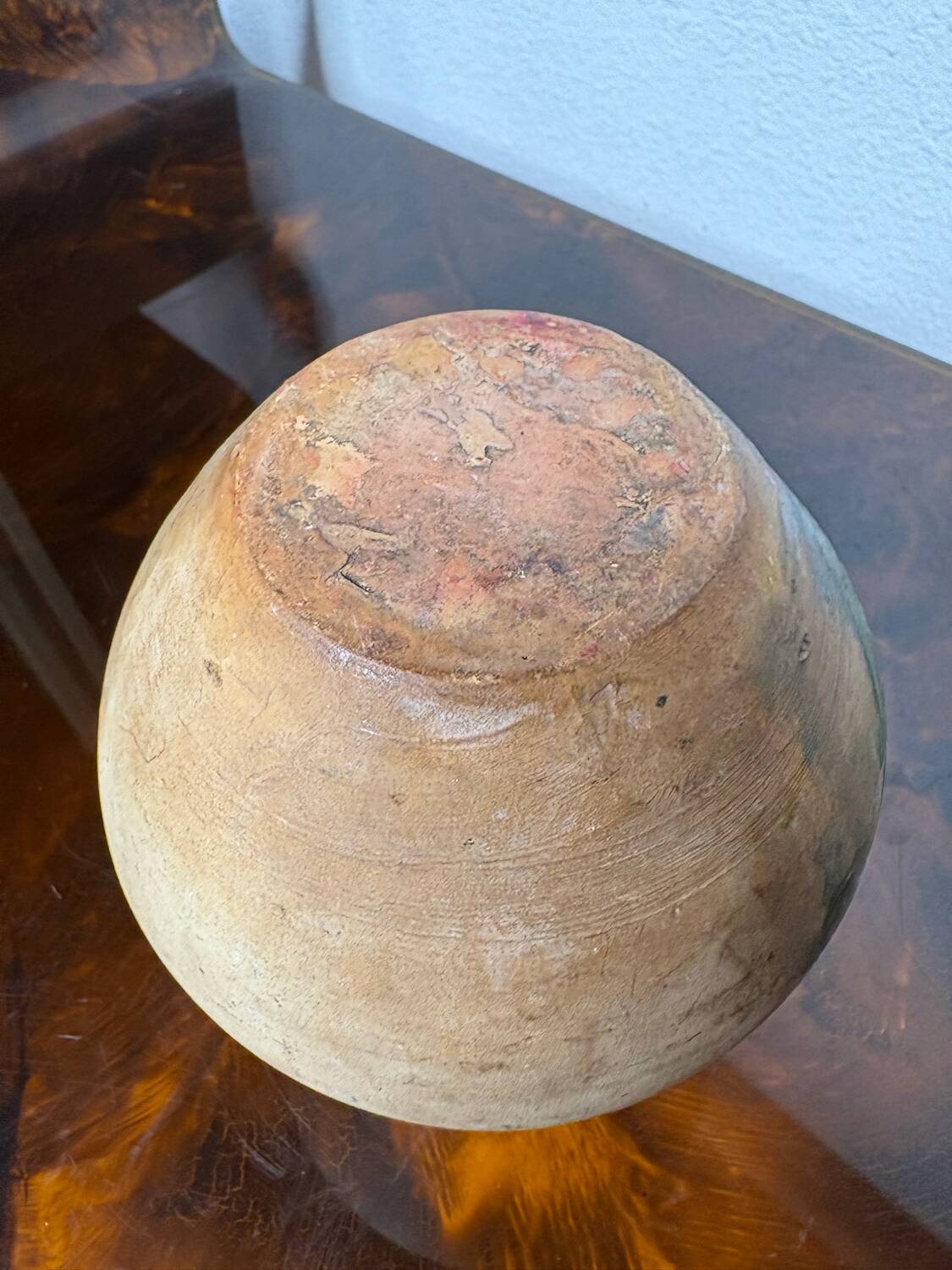 Small grease pot, foie gras pot, confit in painted glazed terracotta