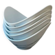 5 White and Silver Porcelain Bowls Made in France